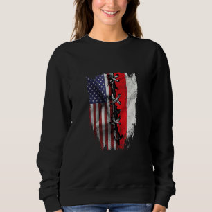 Amerikanisch gewachsene polnische Wurzeln USA Pole Sweatshirt
