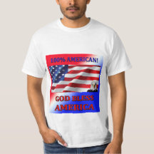 Amerikanisch-Gott 100% segnen den T - Shirt
