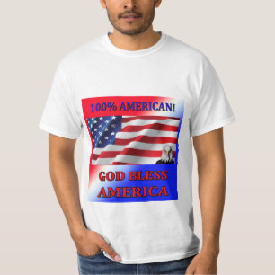 Amerikanisch-Gott 100% segnen den T - Shirt