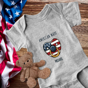 Amerikanisch hergestellter Baby-Junge Patriotische Baby Strampler