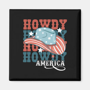 Amerikanisch Howdy Western Cowgirl Cowboy Rodeo 4. Magnet
