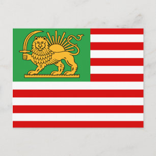 Amerikanisch-Iranische Löwe-und-Sonne-Erbeflagge Postkarte