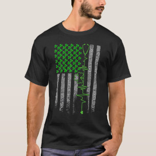 Amerikanisch-irische Krankenschwester Stethoskop H T-Shirt