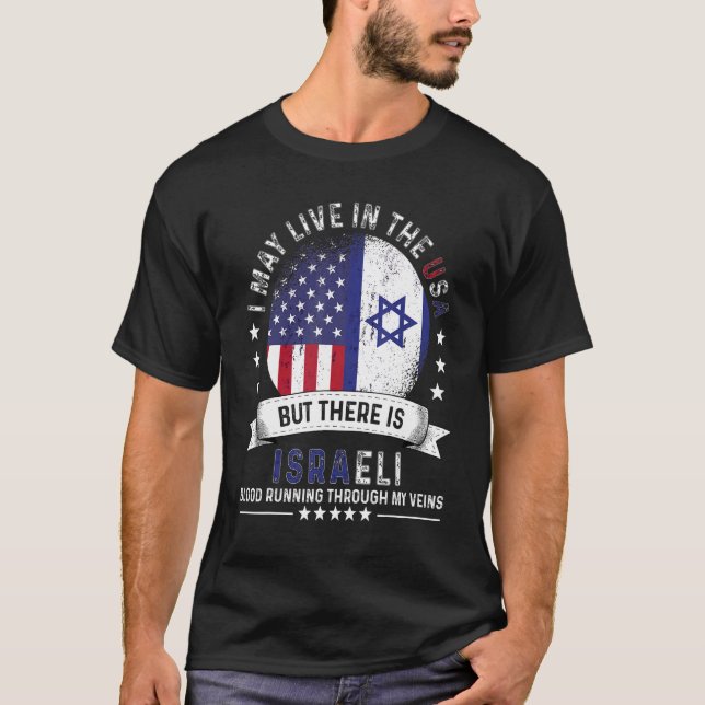 Amerikanisch-israelische Zuhause in US-Patriot-Ame T-Shirt (Vorderseite)