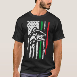 Amerikanisch Italienische B Angelflagge Für Fische T-Shirt