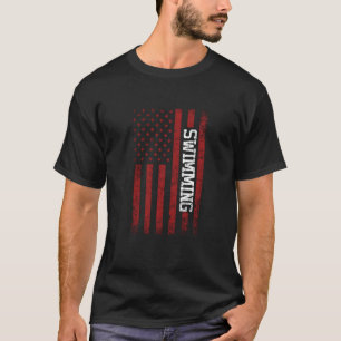 Amerikanisch konkurrierende Schwimmer Schwimmteam T-Shirt