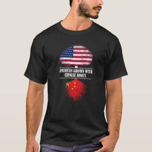 Amerikanisch mit chinesischen Wurzeln China-Flagge T-Shirt