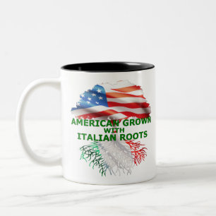 Amerikanisch mit italienischen Wurzeln Zweifarbige Tasse