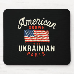 Amerikanisch mit ukrainischen Teilen Patriotisch N Mousepad