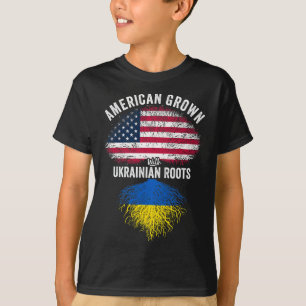 Amerikanisch mit ukrainischen Wurzeln USA Ukraine T-Shirt