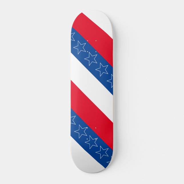Amerikanisch patriotisch rot, weiß und blau skateboard (Vorderseite)