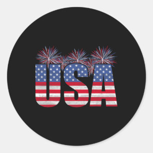 Amerikanisch Patriotische Amerikaner Frauen Flagge Runder Aufkleber