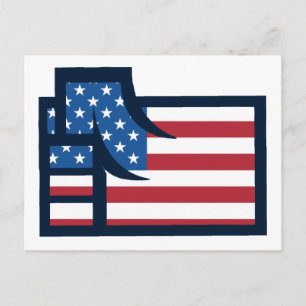 Amerikanisch-Patriotische Faust Postkarte