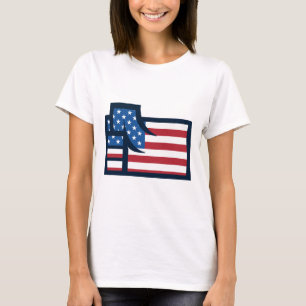 Amerikanisch-Patriotische Faust T-Shirt