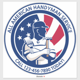 Amerikanisch-patriotischen Handwerker-Lieferwagen Aufkleber