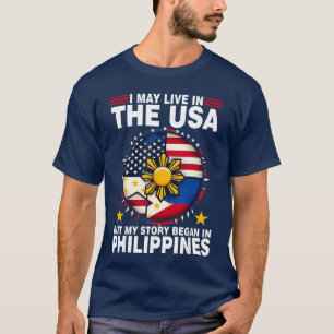Amerikanisch Philippinische Wurzeln Filipino-Gesch T-Shirt