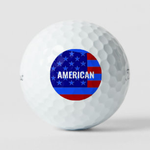 Amerikanisch rot weiß blau patriotisch lustig golfball