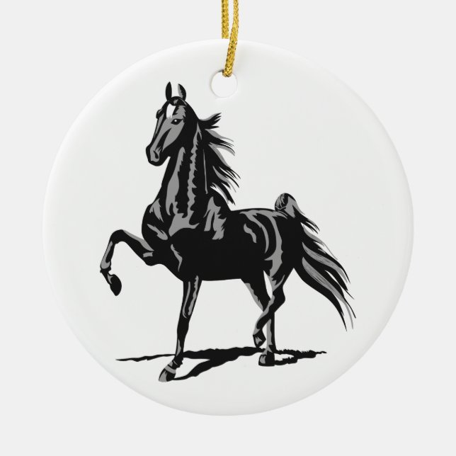 Amerikanisch Saddlebred Keramik Ornament (Vorne)