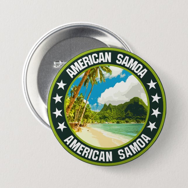 Amerikanisch-Samoa Button (Vorne & Hinten)