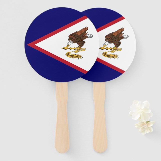 Amerikanisch-Samoa-Flagge Fächer (Vorne und Hinten)