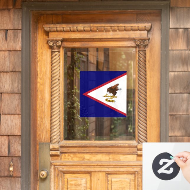 Amerikanisch-Samoa-Flagge Fensteraufkleber (Haustür)