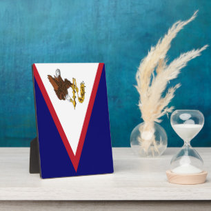Amerikanisch-Samoa-Flagge Fotoplatte