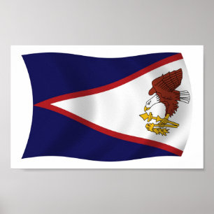 Amerikanisch-Samoa-Flagge Poster Druck