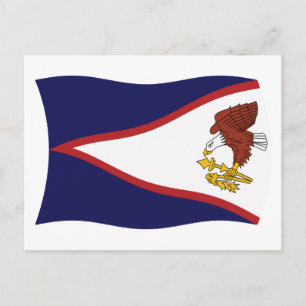 Amerikanisch-Samoa-Flagge Postkarte