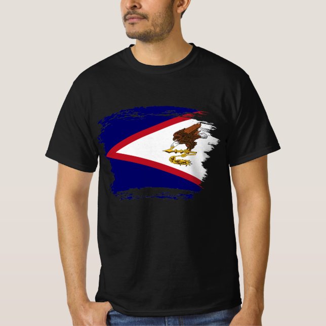 Amerikanisch-Samoa-Flagge T-Shirt (Vorderseite)
