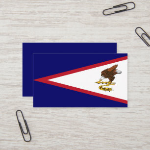 Amerikanisch-Samoa-Flagge Visitenkarte