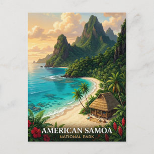 Amerikanisch-Samoa Reise Nationalpark Tropischer S Postkarte