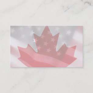 Amerikanisch und Kanadier kennzeichnet Visitenkarte