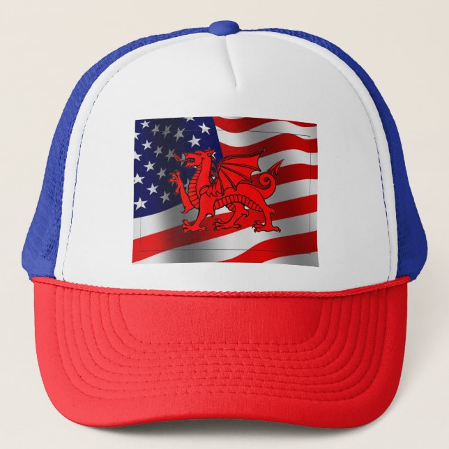 Amerikanisch-Waliser Hut Truckerkappe (Vorderseite)