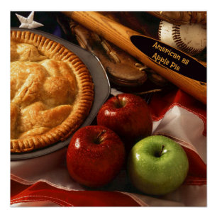 Amerikanisch wie Apfelstrudel Poster