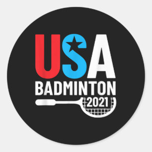 Amerikanische 2021 USA Badminton Geschenke für US Runder Aufkleber