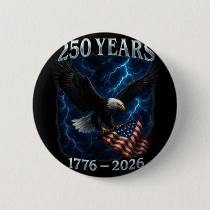 Amerikanische 250 Jahre Adler USA-Flagge Patriotis Button