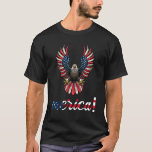 Amerikanische Adler für Kinder 4. Juli US Flag Fra T-Shirt