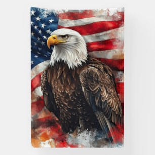 Amerikanische Adler-Patriotismus-Flaggen-Kunst Banner
