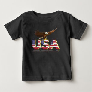Amerikanische Adlerflagge Baby T-shirt