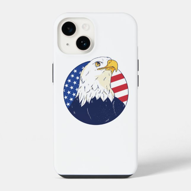 Amerikanische Adlerflagge  iPhone Hülle (Rückseite)