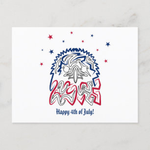 Amerikanische Adlerstars zum Unabhängigkeitstag Postkarte