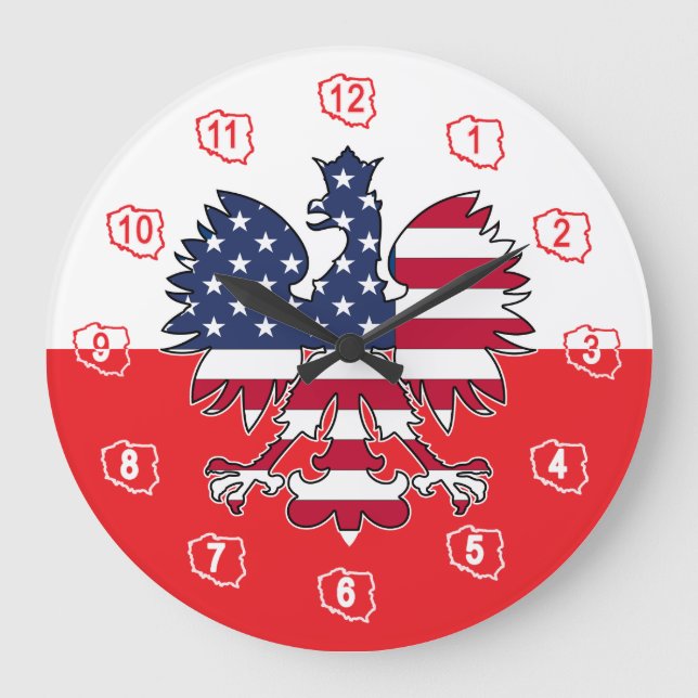 Amerikanische Adleruhr Große Wanduhr (Vorderseite)