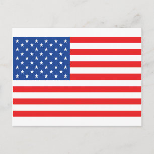 Amerikanische Ameisenflagge rot-weiß Postkarte