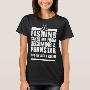 Amerikanische Angelrute Flagge T-Shirt
