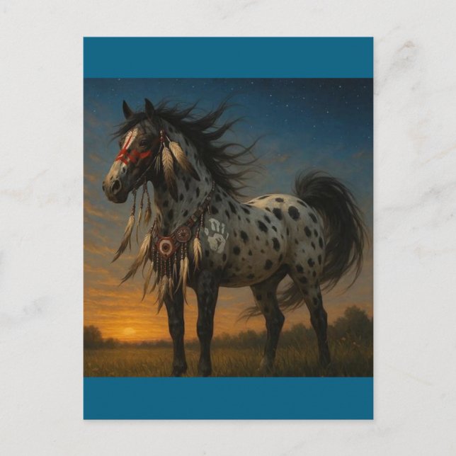 Amerikanische Appaloosa Horse Postcard - Honovi Postkarte (Vorderseite)