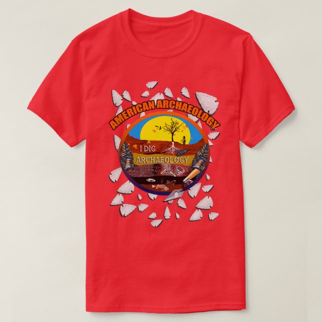 Amerikanische Archäologie T-Shirt (Design vorne)