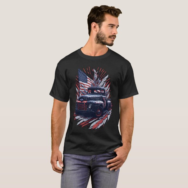 Amerikanische Autos 13 T-Shirt (Vorne ganz)