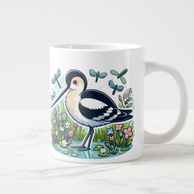 Amerikanische Avocet Jumbo-Tasse (Rechts)