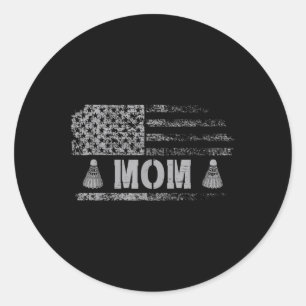 Amerikanische Badminton-Mutter USA-Flagge Team Bad Runder Aufkleber