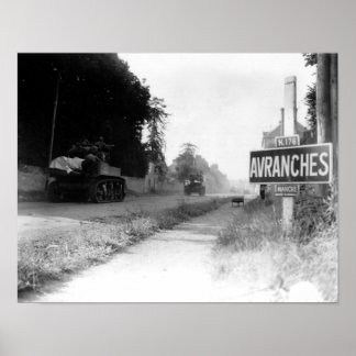 Amerikanische Banken in Avranches Frankreich Zweit Poster